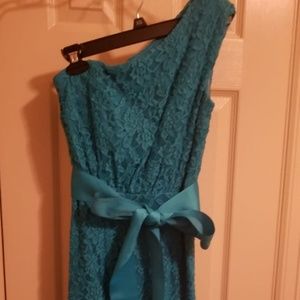 Teal lace dress